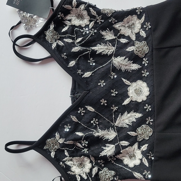 AIDAN BY AIDAN MATTOX SPAGHETTI STRAP EMBROIDERED BODICE ZIPPER BACK/SIZE 8 - Picture 11 of 13